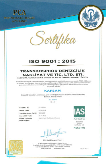 Certificates - Shipping Agency